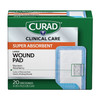 CURAD Large Super Absorbent Wound Dressing, 4" x 8", 20 Count