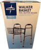 Medline Walker Basket for 2-Button Folding Walkers - Wire Storage Bin