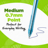 BIC Ecolutions Ocean-Bound Plastic Gel Pens, Medium Point (1.0mm), 12-Count Pack, Retractable Blue Ink Pens Made from 78% Ocean-Bound Recycled Plastic Excluding Ink Cartridge