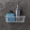 Medline Momentum Shower Caddy - Clear, Stick n' Lock Technology, Bathroom Shower Basket Organizer, Ideal for Medical Patients, Hospitals, Nursing Homes