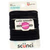 Scunci No Damage satin smooth Medium hold Black Hair Elastics 18 pcs (Pack of 3)