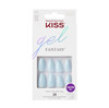 KISS Gel Fantasy Press-On Nails – Light Blue, M, 28 Count Kit wit Glue Included