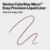 REVLON ColorStay Micro Easy Precision Liquid Eyeliner, Waterproof, Smudgeproof, Longwearing with Felt Tip Applicator, 302 What the Fudge, 0.057 fl oz