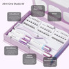 Falscara Studio Lash Extension Kit, 54 Stackable Lash Clusters, Medium Volume, 10mm-14mm, ‘Xtra’, False Eyelashes, InfuseBond, Water-Resistant Seal, BondBoost, Hydro Cleanser, Applicator