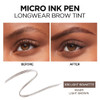 L'Oreal Paris Micro Ink Pen by Brow Stylist, Longwear Brow Tint, Hair-Like Effect, Up to 48HR Wear, Precision Comb Tip, Light Brunette, 0.033 fl; oz.