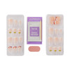 WICKED X imPRESS Press On Nails, New Improved Adhesive, Up To 10 Day Hold, ‘Rainbow of Blooms’, White, Short Squoval, Includes 30 Fake Nails, 1 Prep Pad, 1 Manicure Stick, 1 Mini File