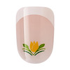 WICKED X imPRESS Press On Nails, New Improved Adhesive, Up To 10 Day Hold, ‘Rainbow of Blooms’, White, Short Squoval, Includes 30 Fake Nails, 1 Prep Pad, 1 Manicure Stick, 1 Mini File