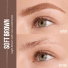 Maybelline Express Brow Ultra Slim Eyebrow Makeup, Brow Pencil with Precision Tip and Spoolie for Defined Eyebrows, Soft Brown 255, 1 Count