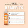 Hollywood Beauty Glo Up! Daily Skin & Scalp Oil to Brighten and Smooth with Turmeric, Vitamin C, and Aloe, 4 fl oz