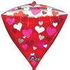 Valentine Floating Hearts Diamondz Foil Balloon 15"