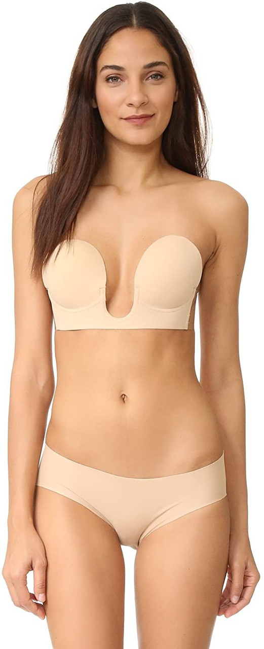 Heidi Klum Women's Deep Plunge Bra, Nude, Tan, B - Name Brand