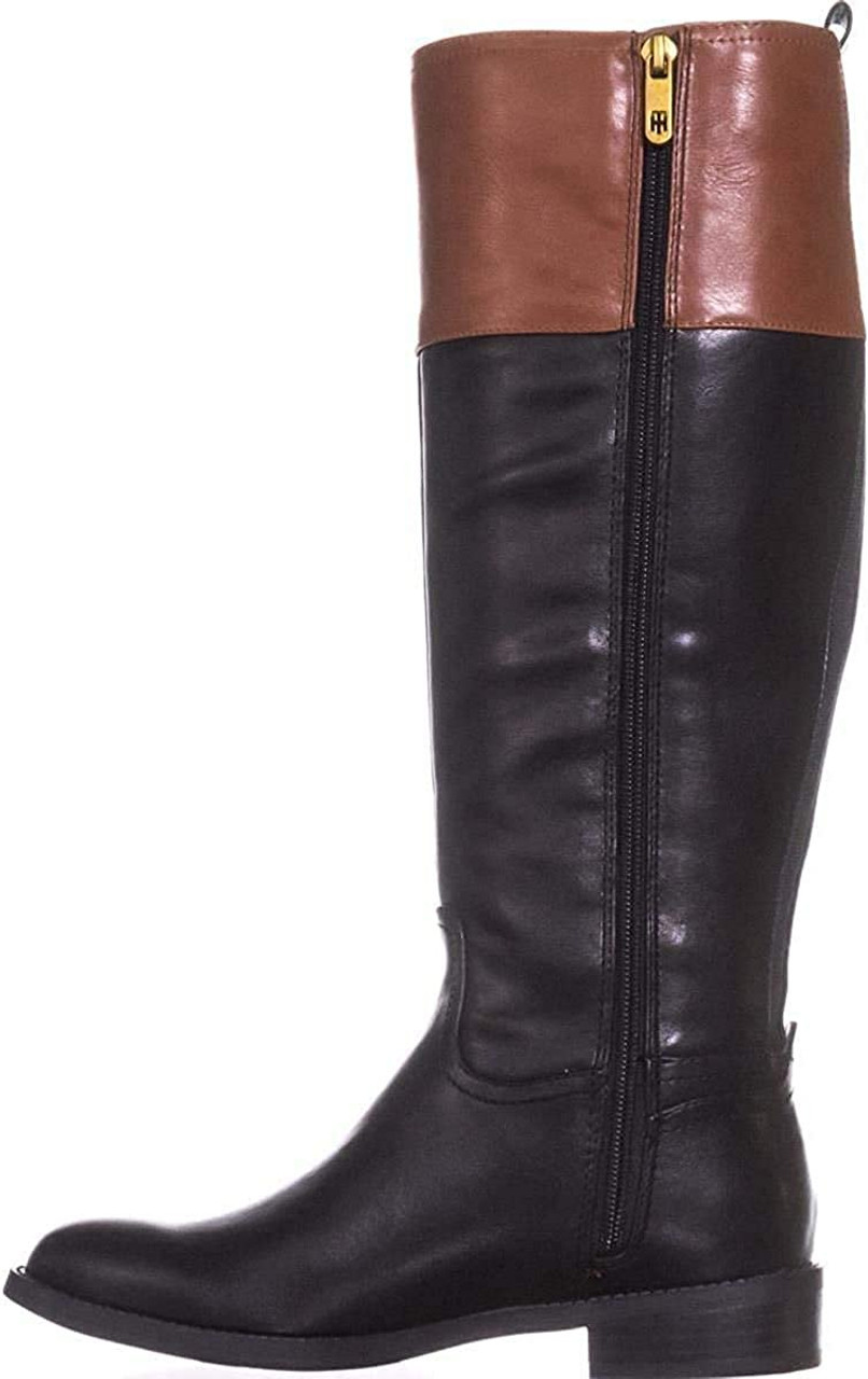 Tommy Hilfiger Ilia Wide Calf Riding Boots Closed, Multi, Size 6.5 - Name Brand Overstock