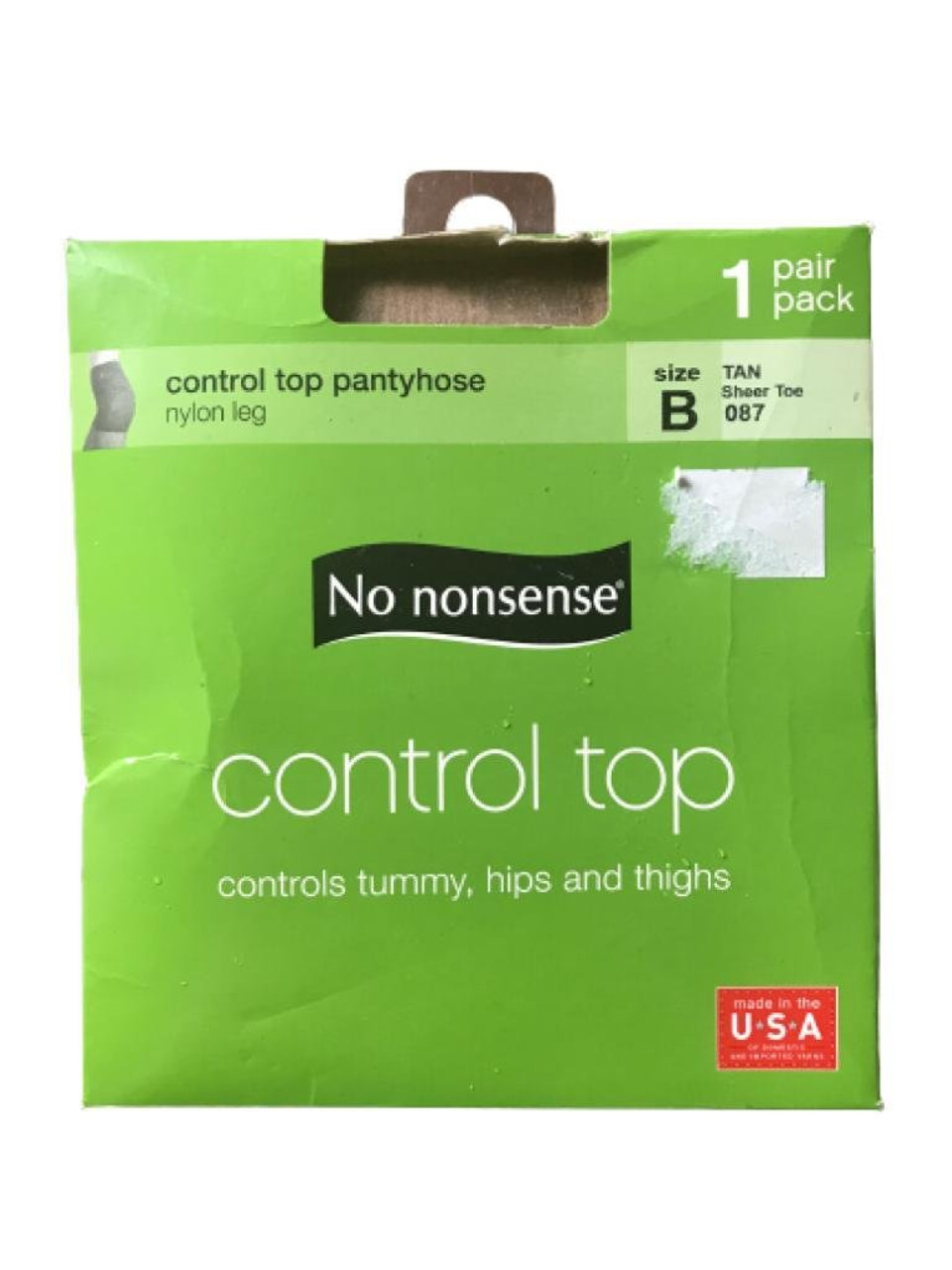 No Nonsense Smart Support Pantyhose, Revitalizing, Control Top, Sheer Toe,  Size B, Midnight Black, Shop