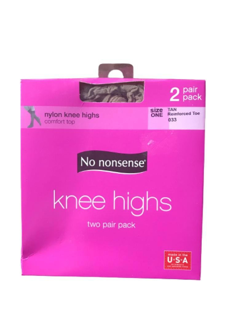 No Nonsense Women's Reinforced Toe Pantyhose, Tan, Q - Name Brand Overstock