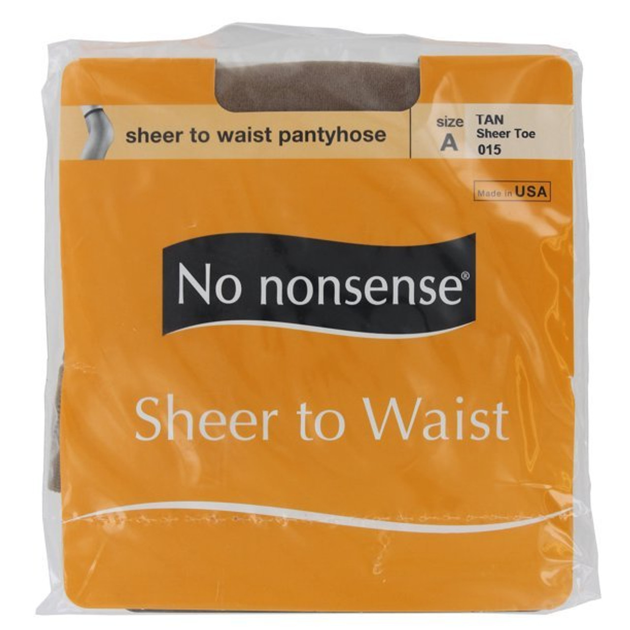 No Nonsense Sheer To Waist Pantyhose Size B Tan Sheer Toe - 4 PR