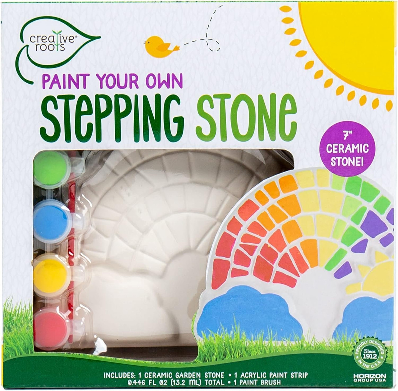 Creative Roots Paint Your Own Rainbow Stepping Stone Craft Kits for Kids,  Ceramics to Paint, Ages 6+ - Name Brand Overstock