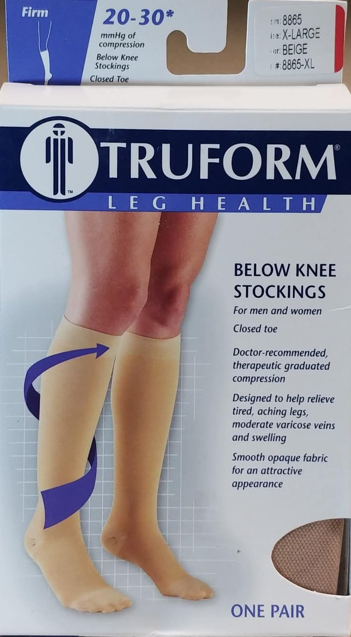 Truform Compression Socks Size Chart