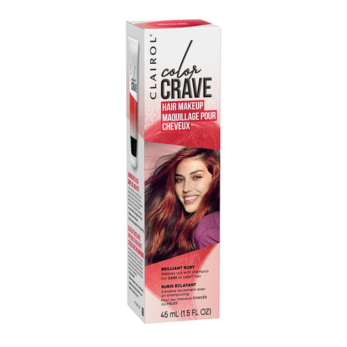 Clairol Color Crave Temporary Hair Color Makeup, Brilliant Ruby, 1 Count