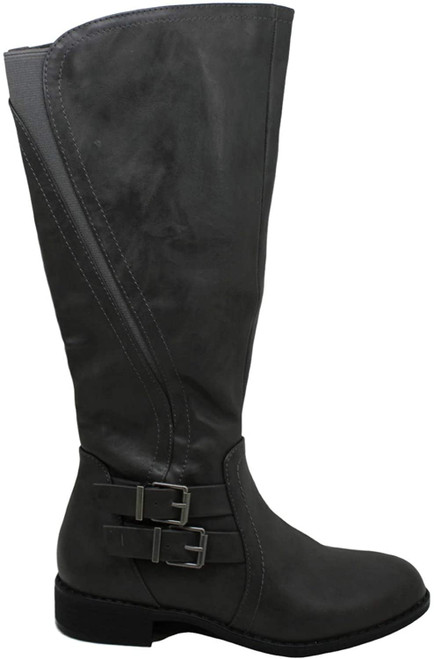 Style & Co. Womens Milah Almond Toe Knee High Fashion Boots, Charcoal, Size 5.0