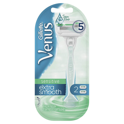 Gillette Venus Extra Smooth Sensitive Women's Razor - 1 Handle + 2 Blade Refills Gillette Venus Extra Smooth Sensitive Women's Razor - 1 Handle + 2 Blade Refills