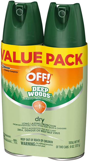 OFF! Deep Woods Insect Repellent Aerosol, Dry, Non-Greasy Formula, Bug  Spray with Long Lasting Protection from Mosquitoes, 2.5 oz