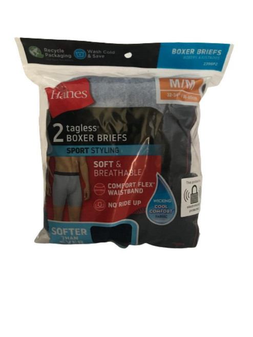 Hanes Comfort Flex Medium Mens Color Boxer Briefs - Pack of 2
