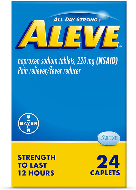 Aleve Pain Relief Naproxen Sodium Caplets ‐ 24 Count