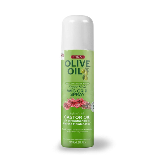 ORS Olive Oil FIX-IT Super Hold Wig Grip Spray Infused with Castor Oil for Strengthening & Hairline Maintenance with Extreme Hold (6.2 oz) ORS Olive Oil FIX-IT Super Hold Wig Grip Spray Infused with Castor Oil for Strengthening & Hairline Maintenance with Extreme Hold (6.2 oz)