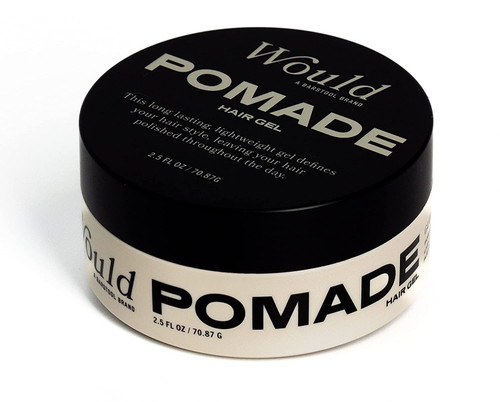 Would Pomade Hair Gel for Men by Barstool Sports, 2.5 fl. oz,Glossy Finish, Water Based Medium Hold, Lightweight, Flexible, Soft Touch, No White Flakes