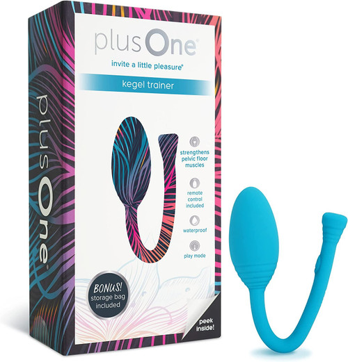plusOne Kegel Trainer, Strengthen Pelvic Floor Muscles, 5 Vibrating Settings, Bladder Control Tightening Device, Teal plusOne Kegel Trainer, Strengthen Pelvic Floor Muscles, 5 Vibrating Settings, Bladder Control Tightening Device, Teal