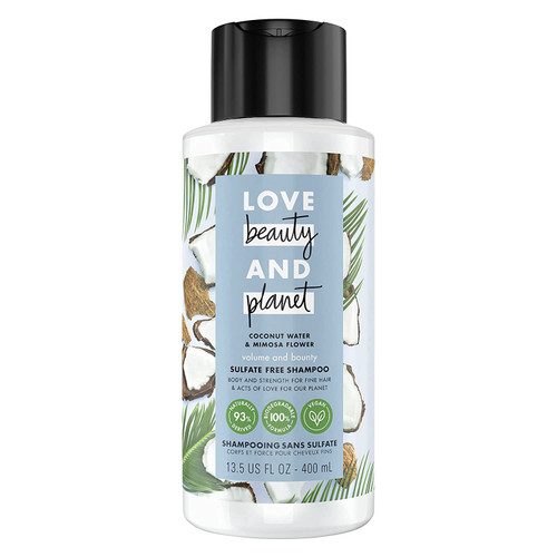 Love Beauty and Planet Blooming Color 100% Biodegradable Shampoo Color Safe Shampoo for Color-Treated Hair Coconut Water and Mimosa Flower Silicone Free, Paraben Free, Sulfate Free, and Vegan 13.5 oz