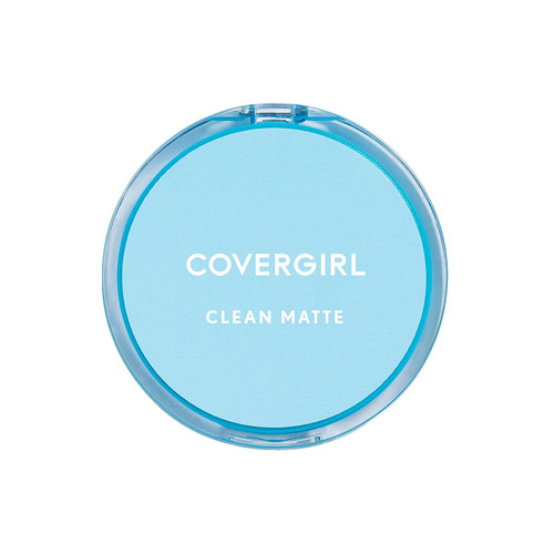 COVERGIRL Clean Matte Pressed Powder, Oil Control Powder, 1 container, .35 Fl Oz, Face Powder, Oil Free Loose Powder, Matte Finish, Classic Ivory