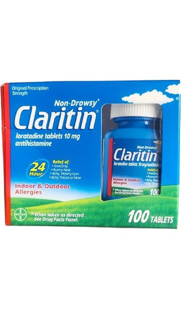 Claritin 24 Hour Allergy Medicine, Loratadine Antihistamine Tablets, 100 Count Claritin 24 Hour Allergy Medicine, Loratadine Antihistamine Tablets, 100 Count