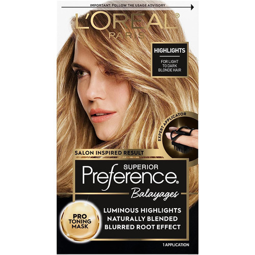 L'Oreal Paris Superior Preference Balayage Kit, Hair Dye for At-Home Highlighting with Pro Toning Mask, Light to Dark Blonde, 1 Kit L'Oreal Paris Superior Preference Balayage Kit, Hair Dye for At-Home Highlighting with Pro Toning Mask, Light to Dark Blonde, 1 Kit