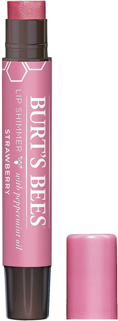 Burt's Bees 100% Natural Moisturizing Lip Shimmer, Strawberry- 1 Tube