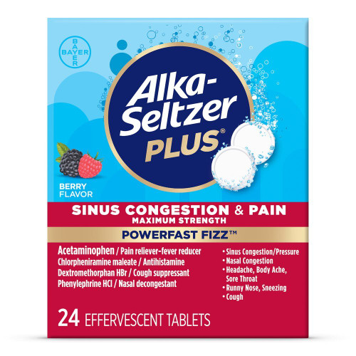 Alka-Seltzer Plus Maximum Strength Sinus, Congestion and Pain Tablets 24 Count Alka-Seltzer Plus Maximum Strength Sinus, Congestion and Pain Tablets 24 Count