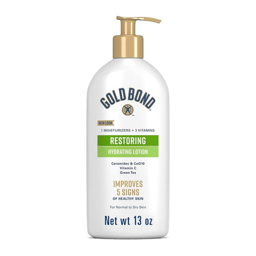 Gold Bond Restoring Hydrating Lotion, 13 oz., With Ceramides & CoQ10, Green Tea, & Vitamin C