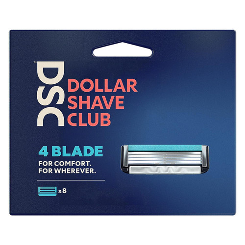 Dollar Shave Club Men's Razor 4-Blade Razor Blade Refill for A Comfortable Shave With Optimally Spaced Razor Blades for Easy Rinsing 8 Count Dollar Shave Club Men's Razor 4-Blade Razor Blade Refill for A Comfortable Shave With Optimally Spaced Razor Blades for Easy Rinsing 8 Count