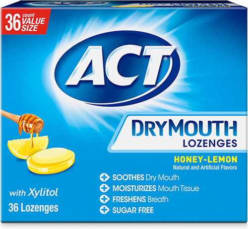 ACT Dry Mouth Lozenges With Xylitol, 36-Count, Sugar Free Honey-Lemon ACT Dry Mouth Lozenges With Xylitol, 36-Count, Sugar Free Honey-Lemon