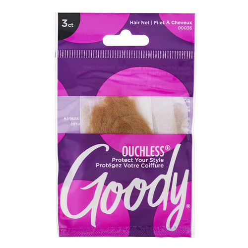 GOODY Goody Hair Net, Light Brown, 3 Count