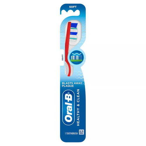 Oral-B Healthy and Clean Angled Head Soft Bristle Flossing Toothbrush