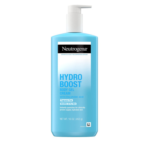 Neutrogena Hydro Boost Body Moisturizing Gel Cream with Hyaluronic Acid, Non-Greasy & Fast Absorbing, Lightweight Hydrating Body Lotion for Normal to Dry Skin, Fragrance-Free, 16 oz Neutrogena Hydro Boost Body Moisturizing Gel Cream with Hyaluronic Acid, Non-Greasy & Fast Absorbing, Lightweight Hydrating Body Lotion for Normal to Dry Skin, Fragrance-Free, 16 oz