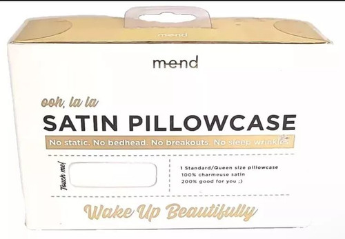 Mend Pillow Case Ooh La La Satin Pillowcase Size Standard/Queen Lightweight