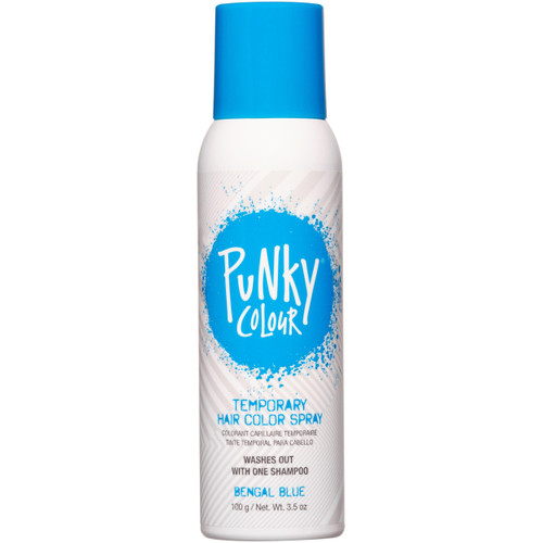 Punky Temporary Hair Color Spray, Bengal Blue, Non-Sticky, Non-Damaging, Travel Size Hair Dye for Instant Vivid Hair Color, 3.5 oz