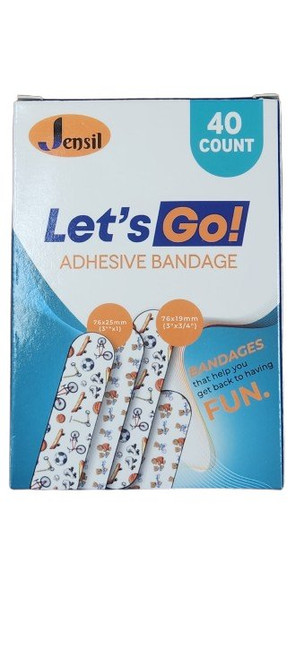 Jensil Let's Go Adhesive Bandage 40 Ct (Pack Of 1)