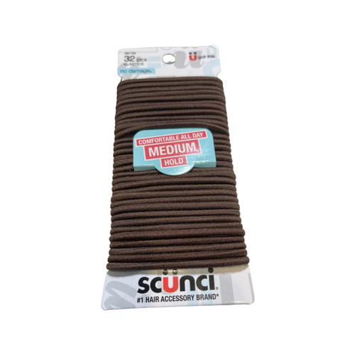 scunci elastics, 32 pcs, Brown, no damage, comfortable all day medium hold, scunci elastics, 32 pcs, Brown, no damage, comfortable all day medium hold,
