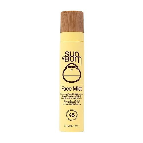 Sun Bum Original SPF 45 Sunscreen Mist - Broad Spectrum Moisturizing Facial Sunscreen Spray with Vitamin E - Hawaii 104 Act Compliant (Made without Octinoxate & Oxybenzone) - Travel Friendly - 3.4 oz