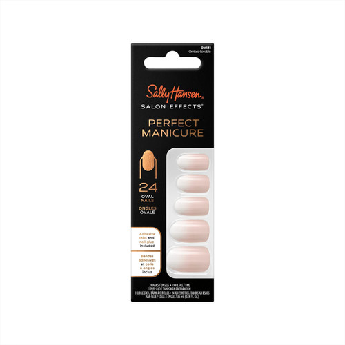 Sally Hansen Salon Effects® Perfect Manicure, Ombre-Lievable, Press On Nails, Oval Shaped, Non-Damaging Adhesive Tabs, File, and Alcohol Pad Included