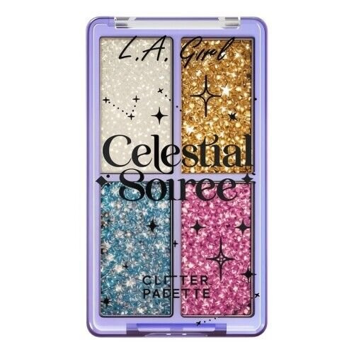 L.A. Girl Celestial Source Glitter Eyeshadow Palette | 4 Bold Sparkle Shades L.A. Girl Celestial Source Glitter Eyeshadow Palette | 4 Bold Sparkle Shades