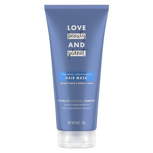 Love Beauty and Planet Hair Mask Deep Conditioning Treatment Coconut Water & Mimosa Flower for dry hair Sulfate-free, Silicone-free, & Paraben-Free 6 oz Love Beauty and Planet Hair Mask Deep Conditioning Treatment Coconut Water & Mimosa Flower for dry hair Sulfate-free, Silicone-free, & Paraben-Free 6 oz